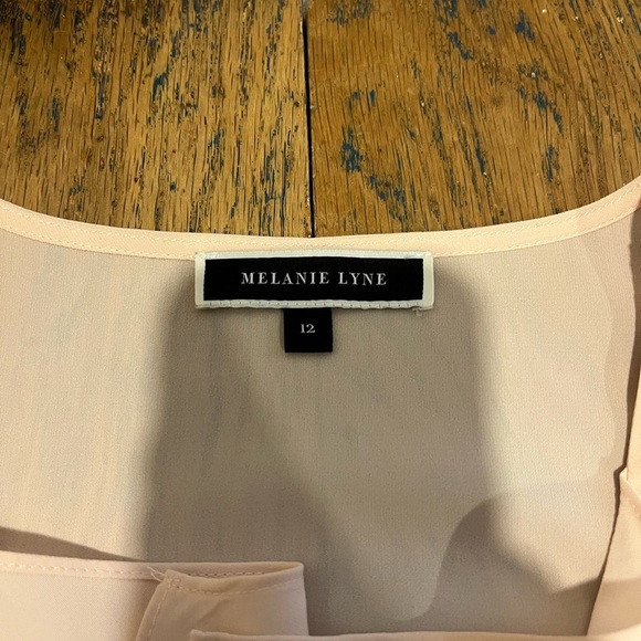 MELANIE LYNE Pale Salmon Ruffle Blouse – Size 12 - Picture 2 of 9